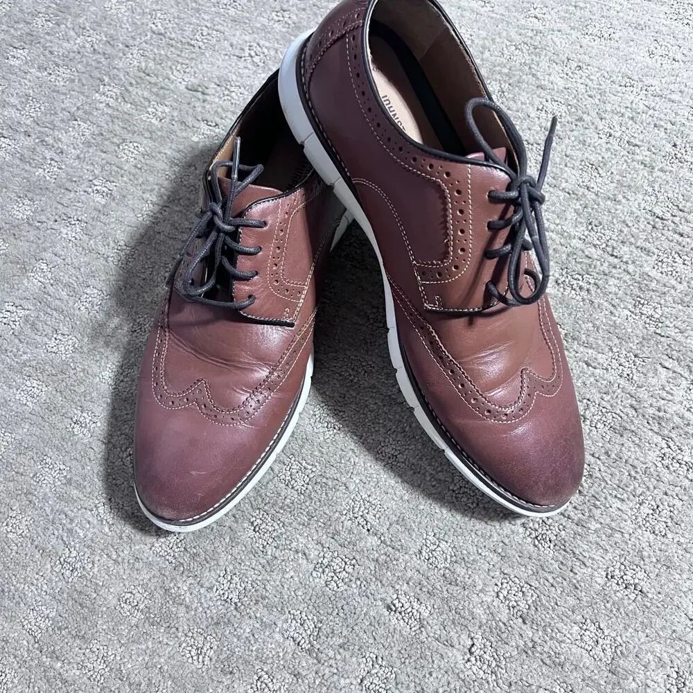 Johnston & Murphy Men’s Shoes Tan Holden Wingtip Size 9M 20-8370 - Picture 3 of 5